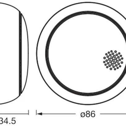 Détecteur de fumée LEDVANCE SMART+SMOKE optique DC 3VDC Ø86mm blanc 