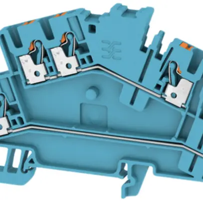 Morsettiera a più piani Weidmüller A2T PUSH IN 2.5mm² 2 piani blu 