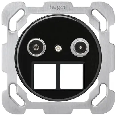 Prise multimédia ENC basico TV-R montage B 4dB 2GHz noir 