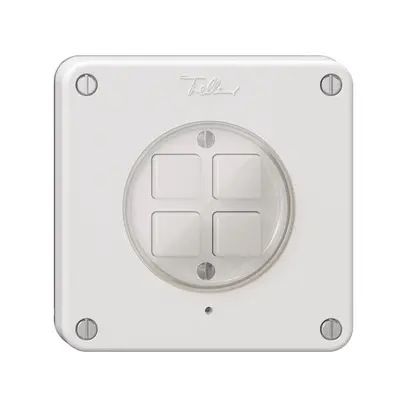 Pulsante KNX 4× NEVO N.CO RGB con sensore di temperatura bianco 