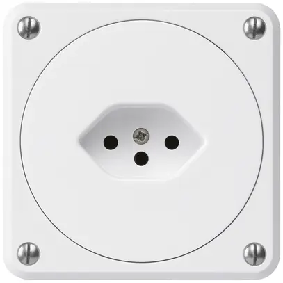 Presa INC robusto tipo 13 bianco senza copercchio 