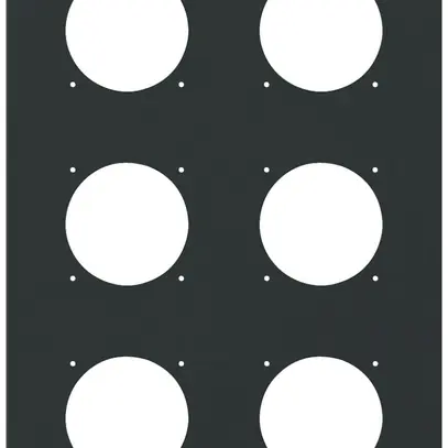 Plaque de montage ENC robusto 3×2 aluminium, noir 