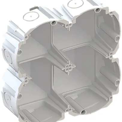 Scatola per parete cava AGRO 2×2 Quickbox H1 Ø83mm senza alogeno bianco 