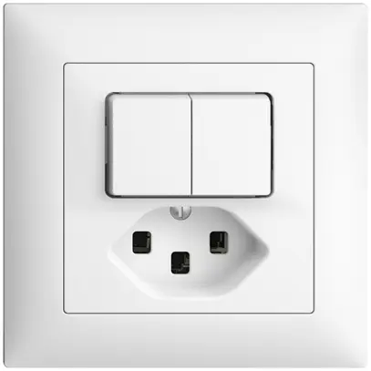 Combinaison ENC A-R+3/1L+T23 blanc 16A EDIZIOdue 