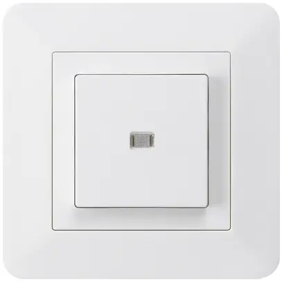 Contact à poussoir lumineux ENC kallysto.trend AR/1P blanc 