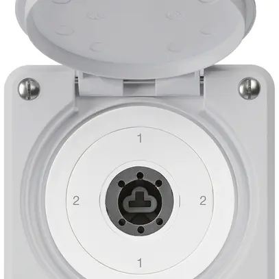 Interruttore a chiave INC robusto IP55 con copertura senza cilindro S3/1P grigio 