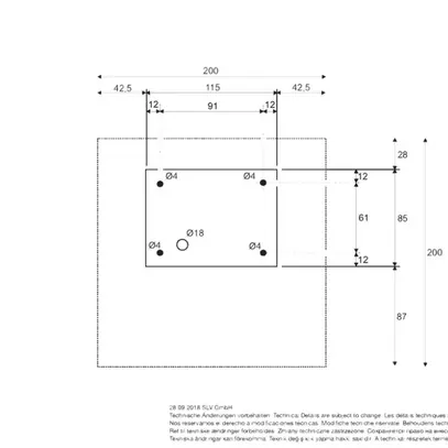 Applique LED SLV VILUA II WL 16W 810lm 3000K IP54 200×200×90mm anthracite 