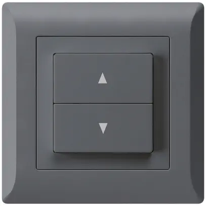 UP-Storenschalter kallysto.line anthrazit mit 2 Funktionstasten Steckklemmen 