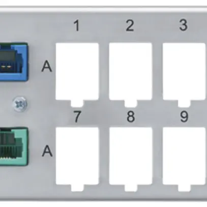 Modulo base Hager HMS 12×RJ45 Keystone, DSL, TV-/Sat, grigio 