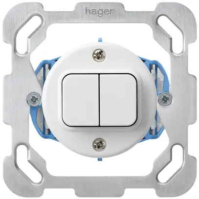 Inserto per contatto pulsante INC basico C+C con placca di fissaggio bianco 