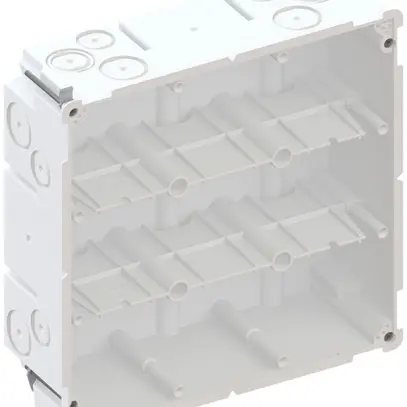 Hohlwanddose AGRO 3×3 850°C mit Laschen, M20/25, weiss 