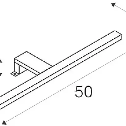Applique pour miroir LED SLV DORISA, 7W 4000K 350lm long IP44 chromé 