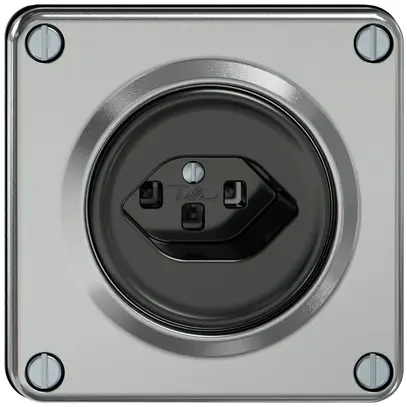 Prise ELEMENT SNAPFIX® 1×type 23 16A 250V IP20 alu 