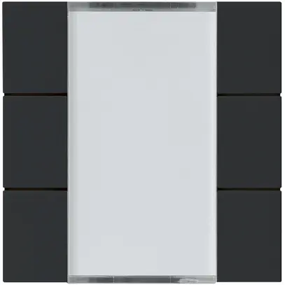 Kit frontale Hager kallysto 6×KNX systemlink/easylink nero 