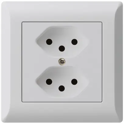 Presa 2×tipo 13 INC grigio chiaro 