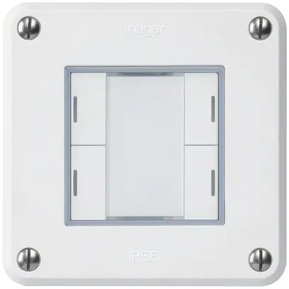 UP-Taster robusto C KNX 4× RGB LED s/e-link weiss 