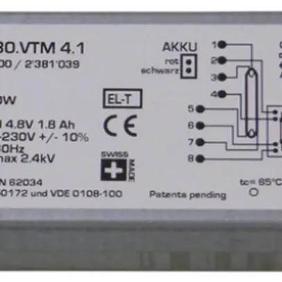 Élément de secours pour lf 4-broches, 6…80W, T5/T8, autotest 