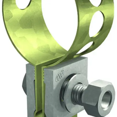 Collier de mise à terre Flury Cu zing., tube max.Ø 114.3mm 