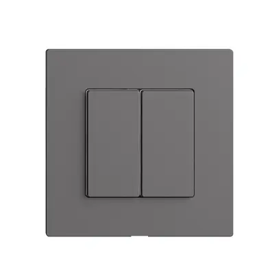 Interrupteur 2K/2T Edue Wiser gris foncé 