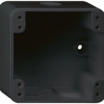 Scatola AP robusto 1×1 nero 86×86×48mm 