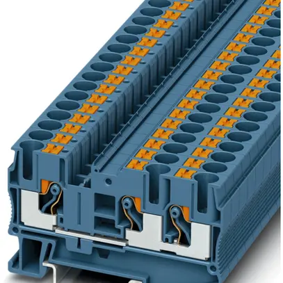 Morsetto pass.0.5…10mm² blu con.Push-in PT 6-TWIN BU 