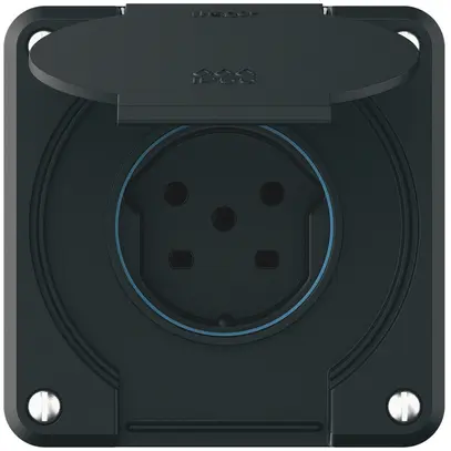 Presa INC robusto 1×tipo 15 IP55 nero 