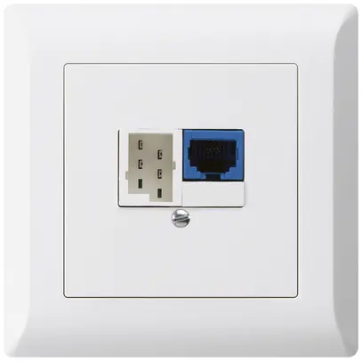 Boîte ENC DSL kallysto.line 1×RJ45/1×T+T blanc 