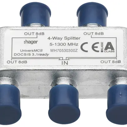 Répartiteur F Hager HMS 5…1300MHz 4 fois 