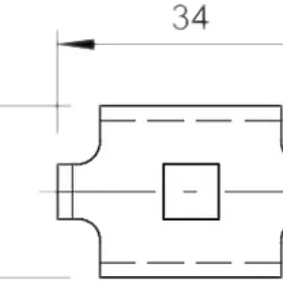 Pezzo di fissaggio Bettermann 22×34mm zincato 