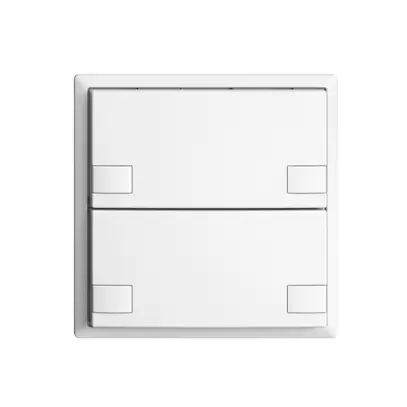 Pulsante univ. INC 2×2t mors. innest. EDIZIOdue bianco, senza LED 