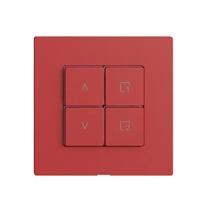 Stazione secondaria 1K/4T per interruttore tapparelle scena Edue Wiser berry 