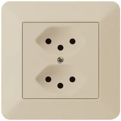 Prise ENC kallysto.trend 2×T13 beige avec sécurité enfants 