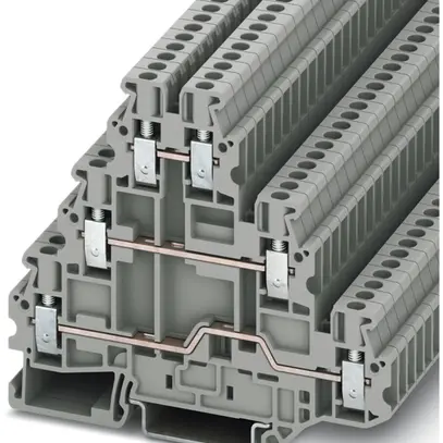 Bloc de jonction à 3 étages 0.14…4mm² raccordement à vis gris 
