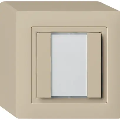 Pulsante universale AP 2×KAL con LED beige 