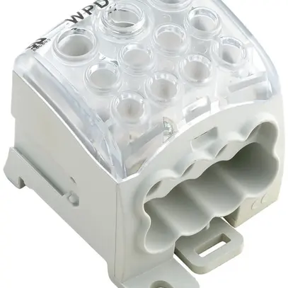 Verteilerblock Weidmüller WPD 107 1×95/2×35+8×25 1L Schraubanschluss TS35 grau 