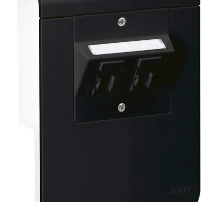 Support d'appareil Hager pour SL20080 noir, 2×cat.5e 