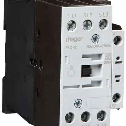 Contattore per carico lampada Hager 3P 14A da AC-5b tensione di bobina 230VAC 