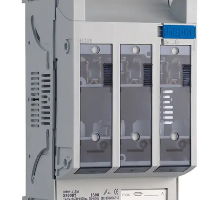 Coupe-circuit HPC weber.silas DIN00 690VAC 160A pr.ENC 70mm borne à étrier 95mm² 