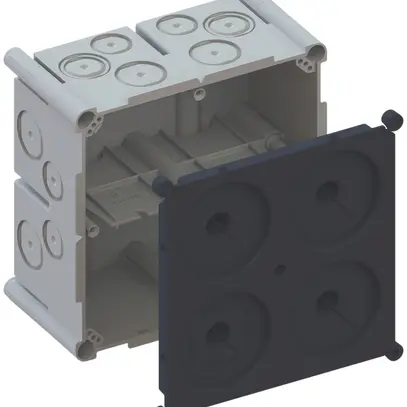 Scatola INC AGRO 2×2 650°C con coperchio di protezione, M20/25, grigio 