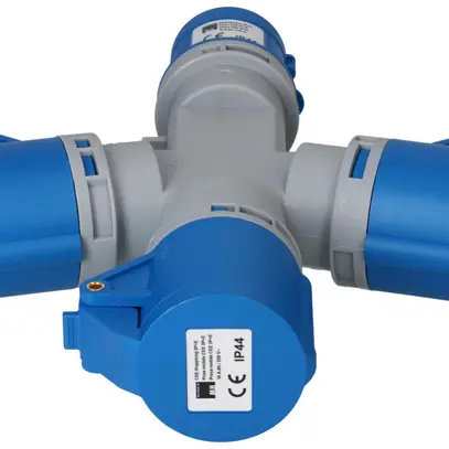 Deviatore incrociato MH 1×spina CEE 16A 3×presa CEE 16A blu 230V IP44 