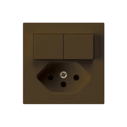 Inserto per combinazione kallysto 2×A-R/1P+T13 marrone 