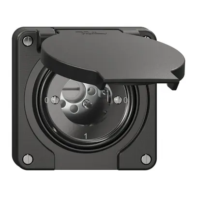 Interrupteur rotatif NEVO N.CO 0/2L, sans cylindre, KS, 0-1-0-1, noir 