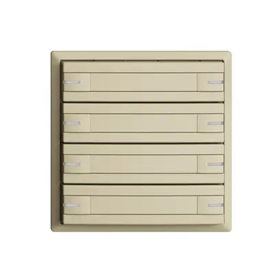 Pulsante KNX RGB EDUE, 250mW, c.LED RGB, c.carta, 8×pulsante, com.1×tasto, van 