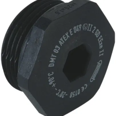 Bouchon de fermeture Ex AGRO 6 pans PA M20 ATEX E 049 noir 