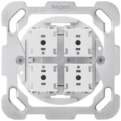 Inserto pulsante per tapparel.HA con 4 tasti con piastra di fissaggio 