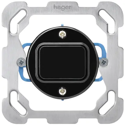 Insert pour interrupteur ENC basico 3/1L avec plaque de fixation noir 