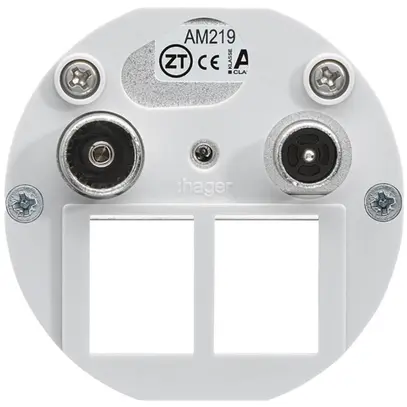 Inserto per presa multimedia Hager R/TV montaggio E 19dB 2GHz 