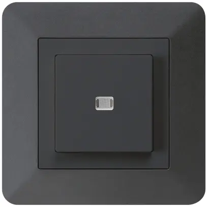 Interrupteur poussoir lumineux ENC kallysto.trend 3/1P noir 