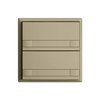 Poussoir ENC KNX 2× EDIZIOdue colore sand RGB sans LED avec insert papier 