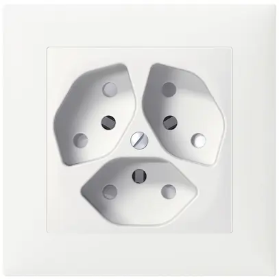 Presa ENC SIDUS 3×T13 bianco con shutter 